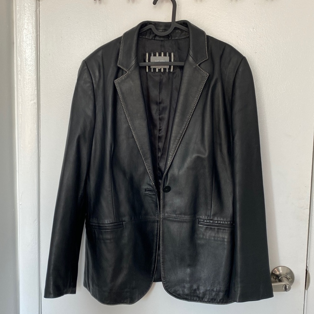Vintage 100% leather blazer